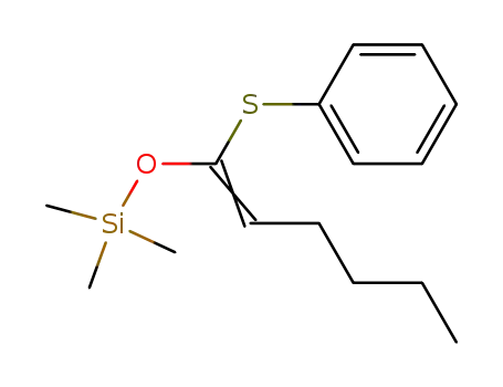 Molecular Structure of 68117-64-6 (Silane, trimethyl[[1-(phenylthio)-1-hexenyl]oxy]-)