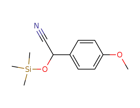 Molecular Structure of 66985-48-6 (Benzeneacetonitrile, 4-methoxy-α-[(trimethylsilyl)oxy]-)