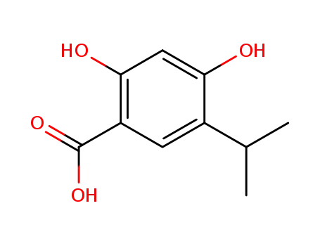 Molecular Structure of 1184181-48-3 (2,4-Dihydroxy-5-isopropylbenzoic acid)