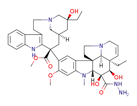 Molecular Structure of 55383-37-4 (Desacetylvinblastine hydrazide)