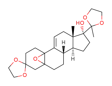 3,3,20,20-bis(ethylene-dioxy)-17α-hydroxy-5β,10β-epoxy-19-norpregna-9(11)-ene