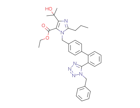 ethyl 4-(1-hydroxy-1-methylethyl)-1-({2′-[1-(phenylmethyl)-1H-tetrazol-5-yl][1,1′-biphenyl]-4-yl}methyl)-2-propyl-1H-imidazole-5-carboxylate