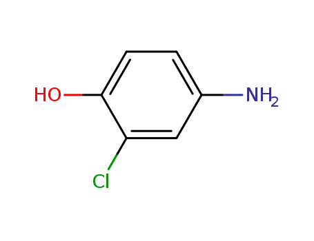 Molecular Structure of 3964-52-1 (3-Chloro-4-hydroxyaniline)