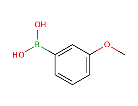 Molecular Structure of 10365-98-7 (3-Methoxyphenylboronic acid)