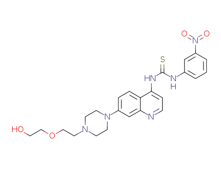 1-(7-(4-(2-(2-hydroxyethoxy)ethyl)piperazin-1-yl)quinolin-4-yl)-3-(3-nitrophenyl)thiourea