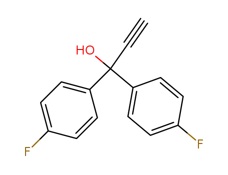 Molecular Structure of 357-77-7 (1,1-BIS-(4-FLUORO-PHENYL)-PROP-2-YN-1-OL)