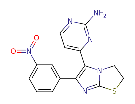 4-(6-(3-nitrophenyl)-2,3-dihydroimidazo[2,1-b]thiazol-5-yl)pyrimidin-2-amine