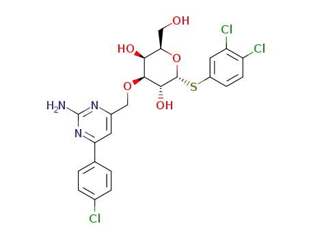 3,4-dichlorophenyl 3-O-[(2-amino-(4-chlorophenyl)pyrimidin-6-yl)methylene]-1-thio-α-D-galactopyranoside
