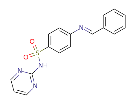 Molecular Structure of 77218-33-8 (Benzenesulfonamide, 4-[(phenylmethylene)amino]-N-2-pyrimidinyl-)