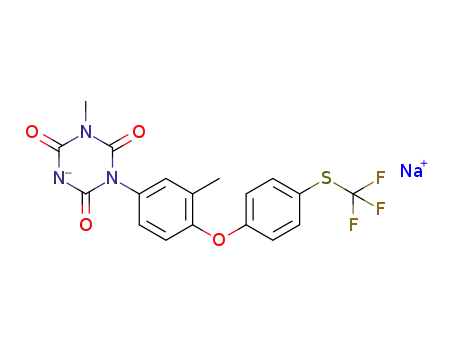 1-[3-methyl-4-(4-(trifluoromethylthio)phenoxy)phenyl]-3-methyl-1,3,5-triazine-2,4,6-trione sodium salt