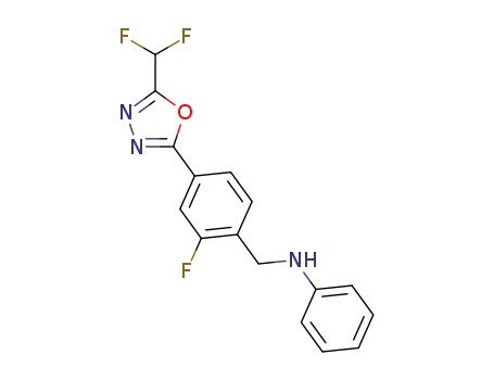 N-(4-(5-(difluoromethyl)-1,3,4-oxadiazol-2-yl)-2-fluorobenzyl)aniline