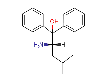 Molecular Structure of 78603-97-1 ((S)-(-)-2-AMINO-4-METHYL-1,1-DIPHENYL-1-PENTANOL)