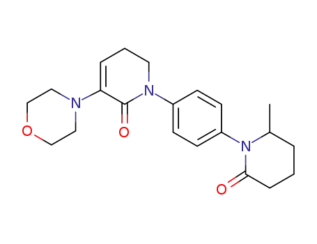 5,6-dihydro-3-(4-morpholinyl)-1-[4-(2-oxo-6-methyl-1-piperidinyl)phenyl]-2(1H)-pyridone
