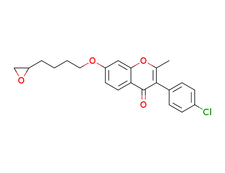 3-(4-chlorophenyl)-2-methyl-7-(4-(oxiran-2-yl)butoxy)-4H-chromen-4-one