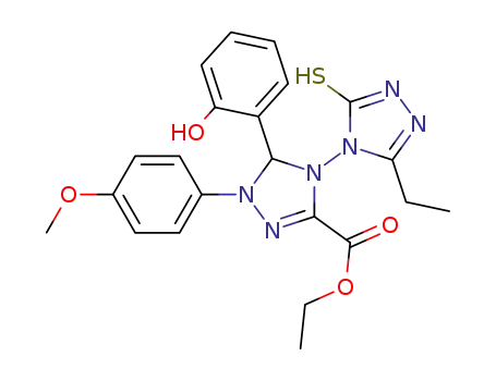 ethyl 3'-ethyl-5-(2-hydroxyphenyl)-5'-mercapto-1-(4-methoxyphenyl)-1,5-dihydro-[4,4'-bi(1,2,4-triazole)]-3-carboxylate