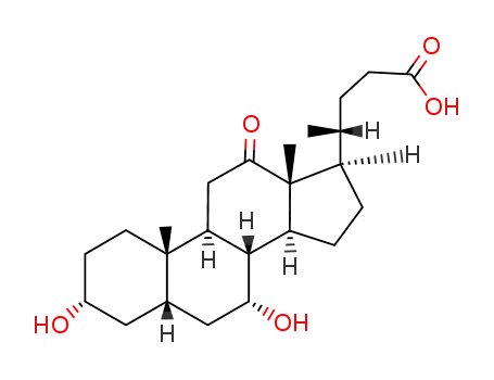 Molecular Structure of 2458-08-4 (3alpha,7alpha-dihydroxy-12-oxo-5beta-cholan-24-oic acid)