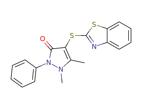 4-(benzo[d]thiazol-2-ylthio)-1,5-dimethyl-2-phenyl-1,2-dihydro-3H-pyrazol-3-one