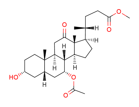 Cholan-24-oic acid,7-(acetyloxy)-3-hydroxy-12-oxo-, methyl ester, (3a,5b,7a)- (9CI)