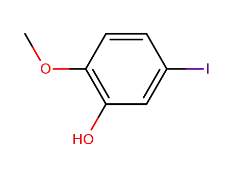 Molecular Structure of 160257-85-2 (Phenol, 5-iodo-2-methoxy-)