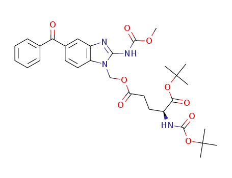 5-((5-benzoyl-2-((methoxycarbonyl)amino)-1H-benzo[d]imidazol-1-yl)methyl) 1-(tert-butyl) (tert-butoxycarbonyl)-L-glutamate
