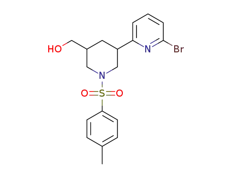 (5-(6-bromopyridin-2-yl)-1-tosylpiperidin-3-yl)methanol