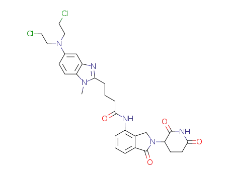 4-(5-(bis(2-chloroethyl)amino)-1-methyl-1H-benzo[d]imidazol-2-yl)-N-(2-(2,6-dioxopiperidin-3-yl)-1-oxoisoindoline-4-yl)butanamide