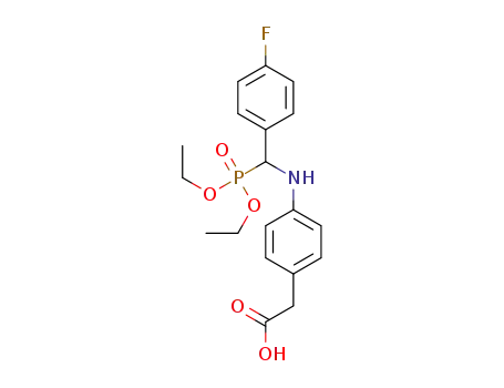 2-(4-(((diethoxyphosphoryl)(4-fluorophenyl)methyl)amino)phenyl)acetic acid