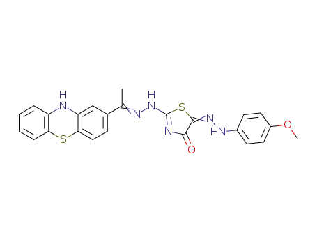 2-(2-(1-(10H-phenothiazin-2-yl)ethylidene)hydrazinyl)-5-(2-(4-methoxyphenyl)hydrazono)thiazol-4(5H)-one