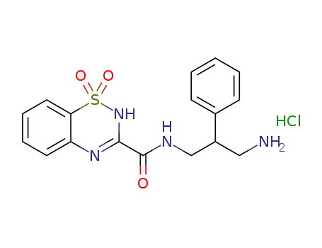 N-(3-amino-2-phenylpropyl)-2H-benzo[e][1,2,4]thiadiazine-3-carboxamide 1,1-dioxide hydrochloride