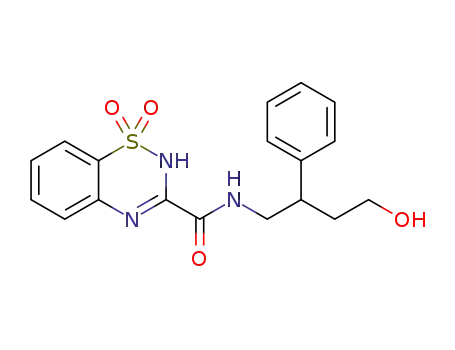 N-(4-hydroxy-2-phenylbutyl)-2H-benzo[e][1,2,4]thiadiazine-3-carboxamide 1,1-dioxide