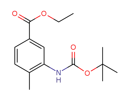 3-((tert-butoxycarbonyl)amino)-4-methylbenzoic acid ethyl ester