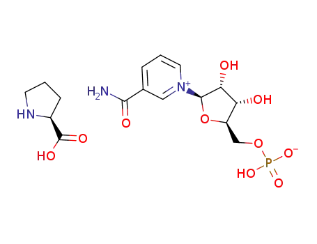 (S)-2-carboxypyrrolidin-1-ium ((2R,3S,4R,5R)-5-(3-carbamoylpyridin-1-ium-1-yl)-3,4-dihydroxytetrahydrofuran-2-yl)methyl phosphate