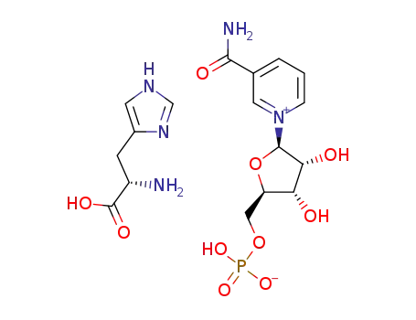 (S)-1-carboxy-2-(1H-imidazol-4-yl)ethanaminium ((2R,3S,4R,5R)-5-(3-carbamoylpyridin-1-ium-1-yl)-3,4-dihydroxytetrahydrofuran-2-yl)methyl phosphate