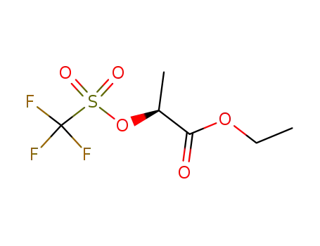 Molecular Structure of 84028-88-6 (ETHYL (S)-2-(TRIFLUOROMETHYLSULFONYLOXY)PROPIONATE)