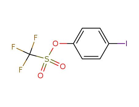 Molecular Structure of 109586-39-2 (Methanesulfonic acid, trifluoro-, 4-iodophenyl ester)