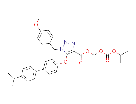 ((isopropoxycarbonyl)oxy)methyl 5-((4'-isopropyl-[1,1'-biphenyl]-4-yl)oxy)-1-(4-methoxybenzyl)-1H-1,2,3-triazole-4-carboxylate