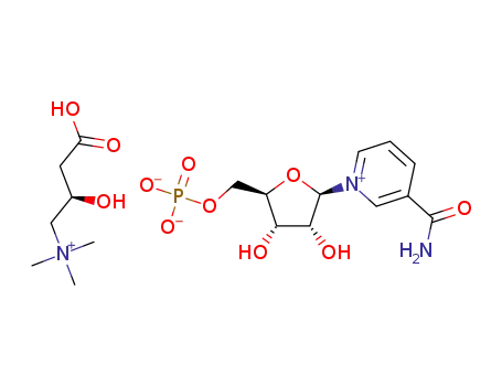 (R)-3-carboxy-2-hydroxy-N,N,N-trimethylpropan-1-aminium ((2R,35,4R,5R)-5-(3-carbamoylpyridin-1-ium-1-yl)-3,4-dihydroxytetrahydrofuran-2-yl)methyl phosphate