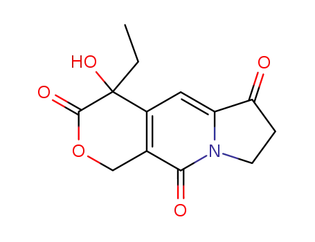 Molecular Structure of 102978-40-5 ((±)- 1H-Pyrano[3,4-f]indolizine-3,6,10(4H)-trione, 4-ethyl-7,8-dihydro-4-hydroxy)