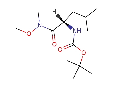 Molecular Structure of 87694-50-6 (BOC-L-LEUCINE N,O-DIMETHYLHYDROXAMIDE)