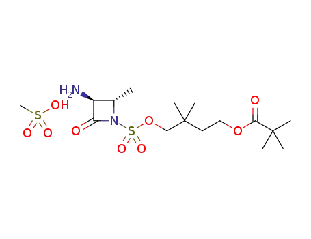 4-((((2S,3S)-3-amino-2-methyl-4-oxoazetidin-1-yl)sulfonyl)oxy)-3,3-dimethylbutyl pivalate mesylate