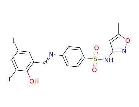 4-[(2-hydroxy-3,5-diiodobenzylidene)amino]-N-(5-methylisoxazol-3-yl)benzenesulfonamide