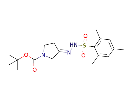tert-butyl (E)-3-(2-(mesitylsulfonyl)hydrazineylidene)pyrrolidine-1-carboxylate
