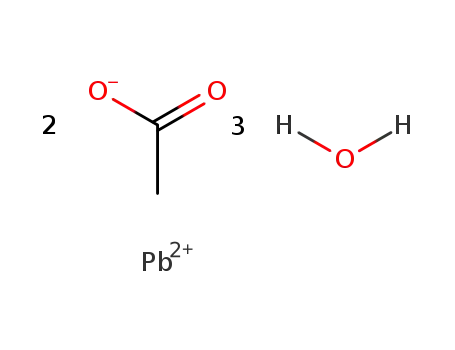 Molecular Structure of 6080-56-4 (Lead acetate trihydrate)