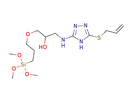 3-[2-hydroxy-4-oxa-7-(trimethoxysilanyl)heptylamino]-5-(2-propenylthio)-4H-1,2,4-triazole