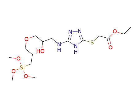 3-[2-hydroxy-4-oxa-7-(trimethoxysilanyl)heptylamino]-5-(ethoxycarbonylmethylthio)-4H-1,2,4-triazole