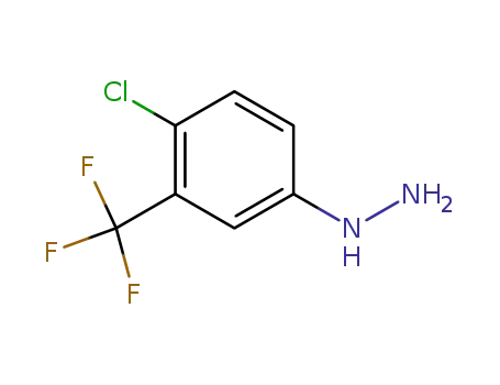 Molecular Structure of 91626-53-8 (4-CHLORO-3-(TRIFLUOROMETHYL)PHENYLHYDRAZINE)