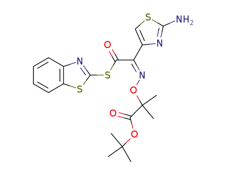 (Z)-2-<<<1-(2-amino-4-thiazolyl)-2-<(2-benzothiazolyl)thio>-2-oxoethylidene>amino>oxy>-2-methyl propanoic acid 1,1-dimethylethyl ester