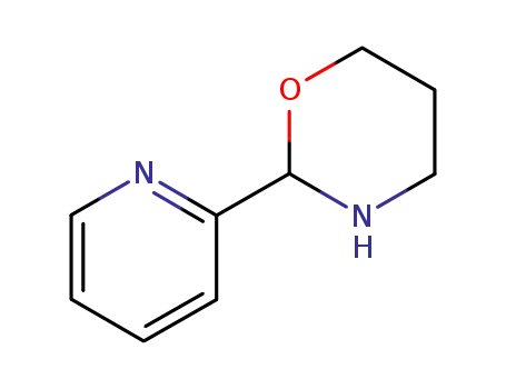 Molecular Structure of 134777-96-1 (2H-1,3-Oxazine, tetrahydro-2-(2-pyridinyl)-)