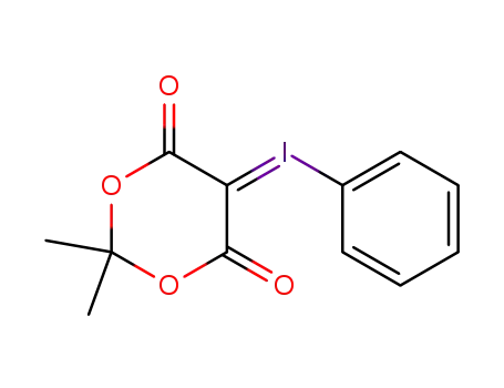 Molecular Structure of 34107-52-3 (Iodonium, phenyl-, 2,2-dimethyl-4,6-dioxo-1,3-dioxan-5-ylide)