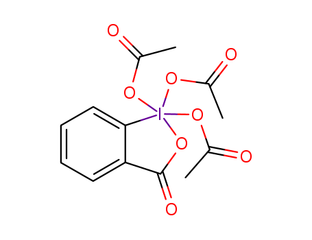 87413-09-0,Dess-Martin periodinane,1,2-Benziodoxol-3(1H)-one, 1,1,1-tris(acetyloxy)-1,1-dihydro-;Martin's reagent;1,1,1-tris-(Acetyloxy)-1,1-dihydro-1,2-benziodoxol-3-(1H)-one;Dess - Martin Periodinane(Triacetoxyperiodinane);(1,1,1-Triacetoxy)-1,1-dihydro-1,2-benziodoxol-3(1H)-one;